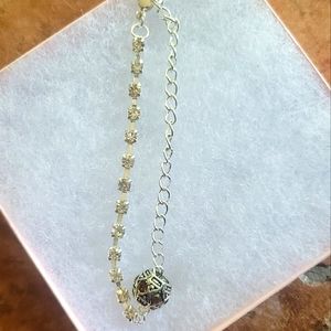 FLOATING  CHARM ZIRCONIA 925 SILVER 1 SIZE BRACELET